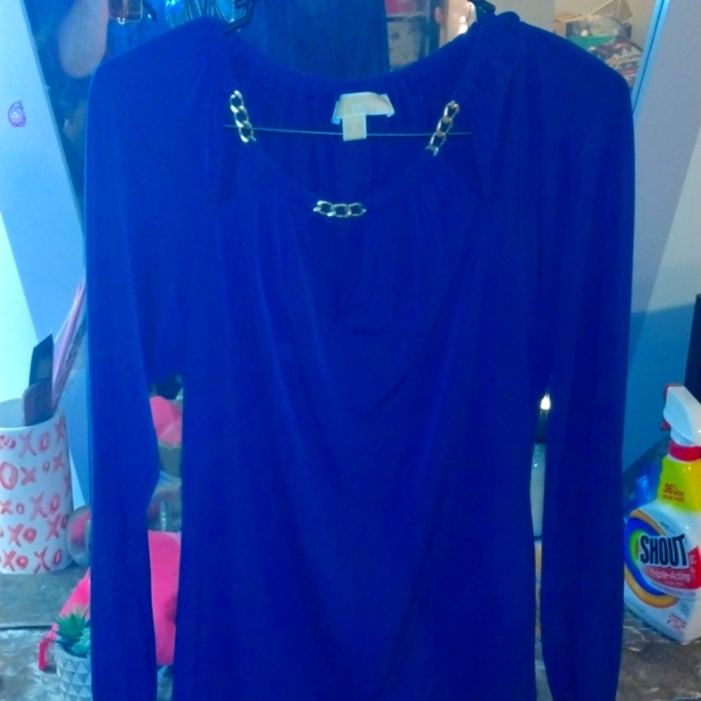 navy blue micharl kors shirt